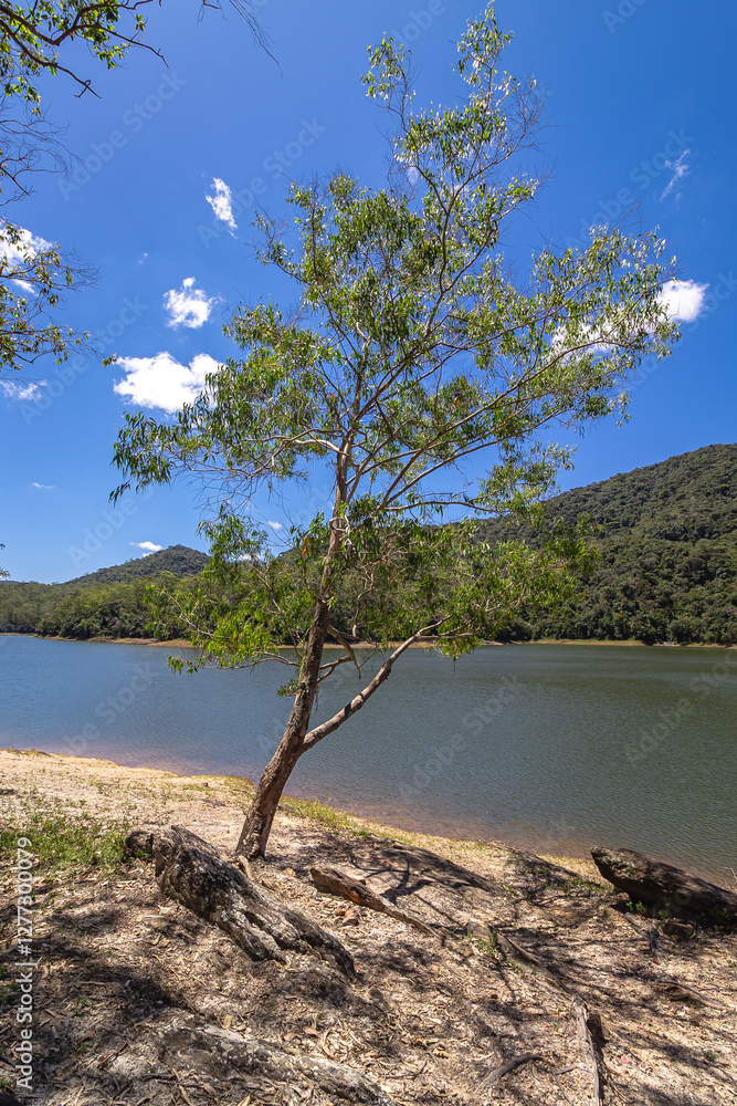 lago no vilarejo de Lavras Novas, na cidade de Ouro Preto, Estado de Minas Gerais, Brasil