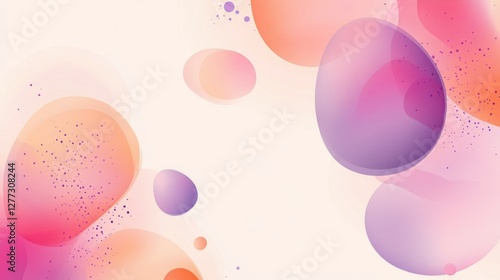 Wallpaper Mural Abstract Design with Soft Shapes in Pink and Purple Tones on Light Background for Modern Decor Torontodigital.ca