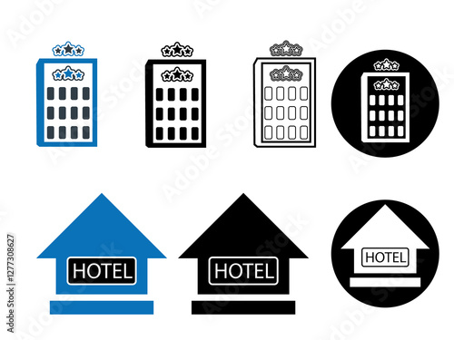 Hotel, three, star, rating icon