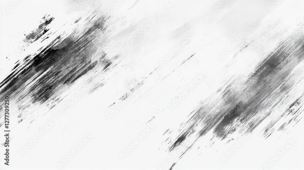 Obraz premium Abstract monochrome brushstroke texture with dynamic movement and artistic flair on a light background