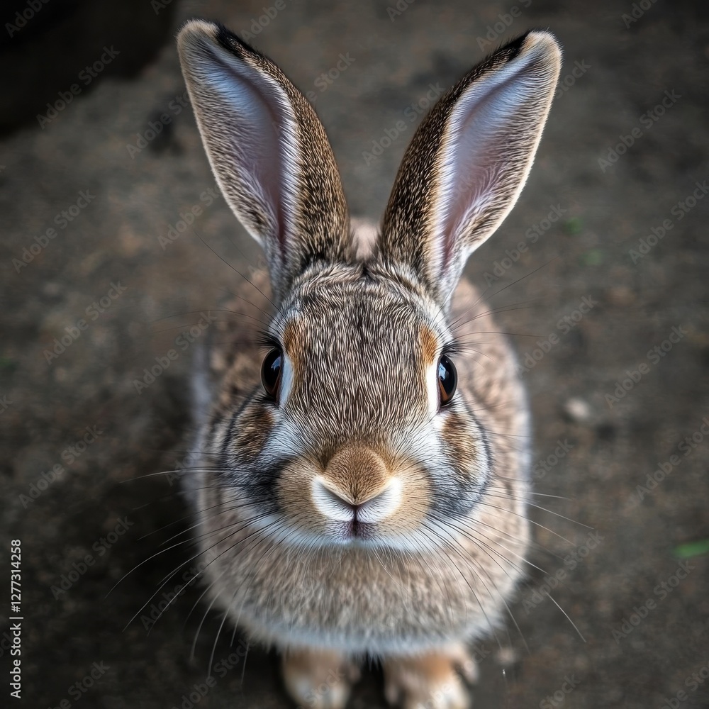 Obraz premium Adorable Brown Rabbit Close Up Portrait