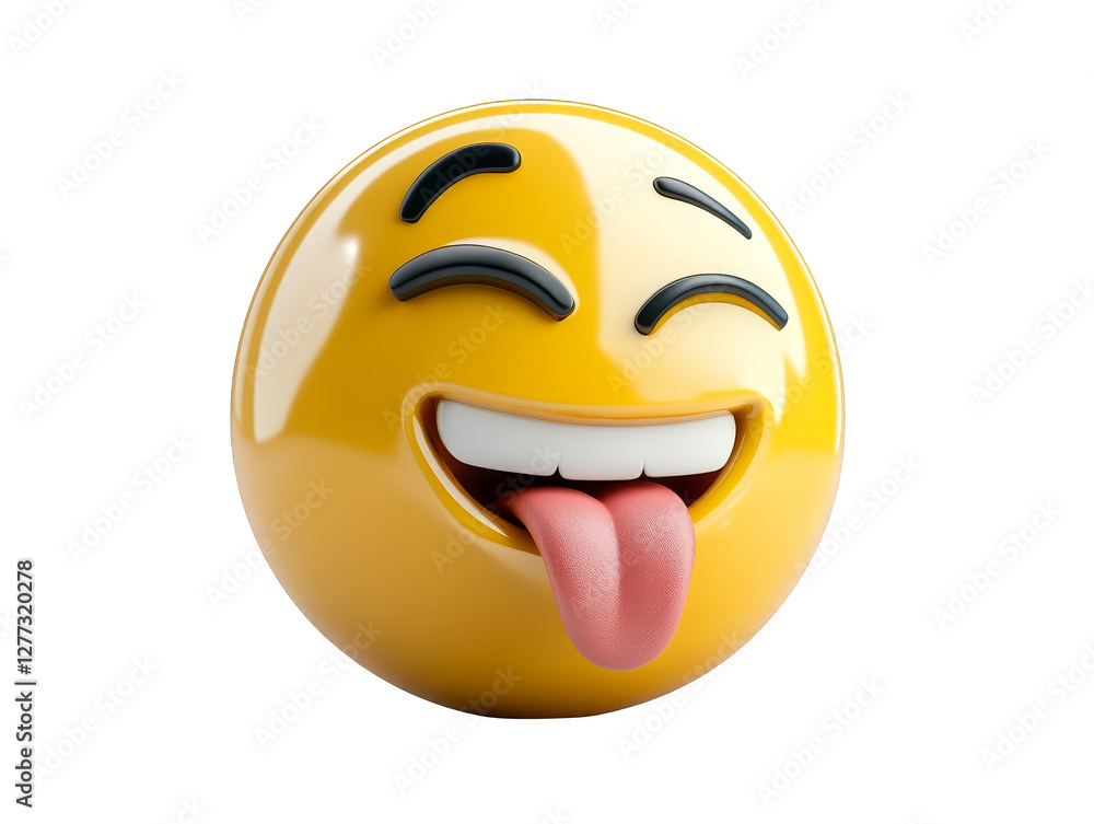 Fototapeta premium 3D Smiley Face with a Happy Expression