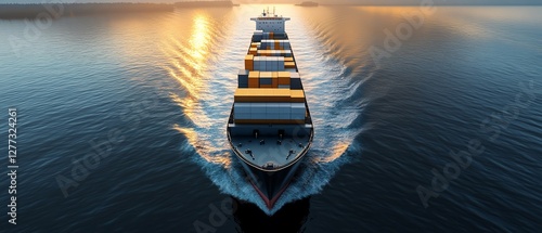 Global supply chain overview, intercontinental shipping, transportation networks, digital supply chain platforms, logistics efficiency, ultrarealistic highdefinition render