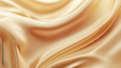 Satin texture of beige fabric