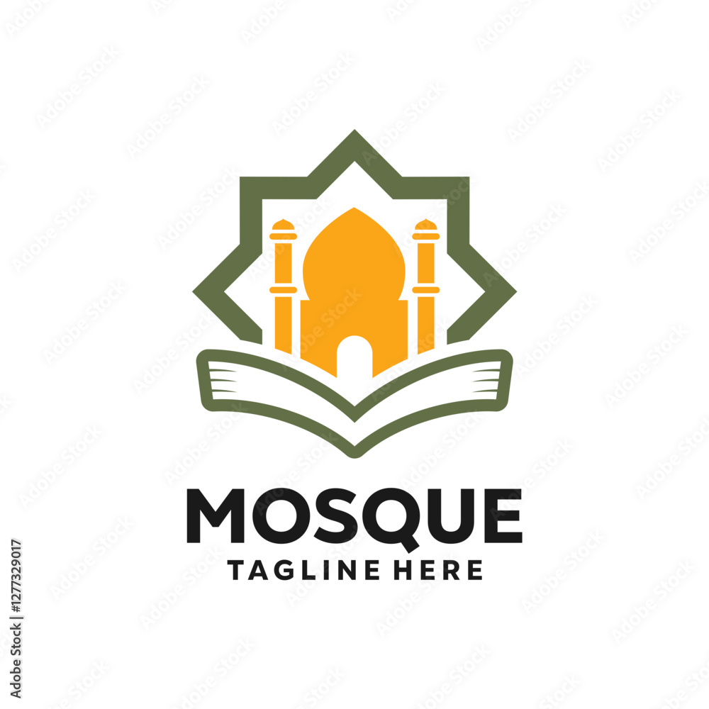 Fototapeta premium Islamic Mosque logo template