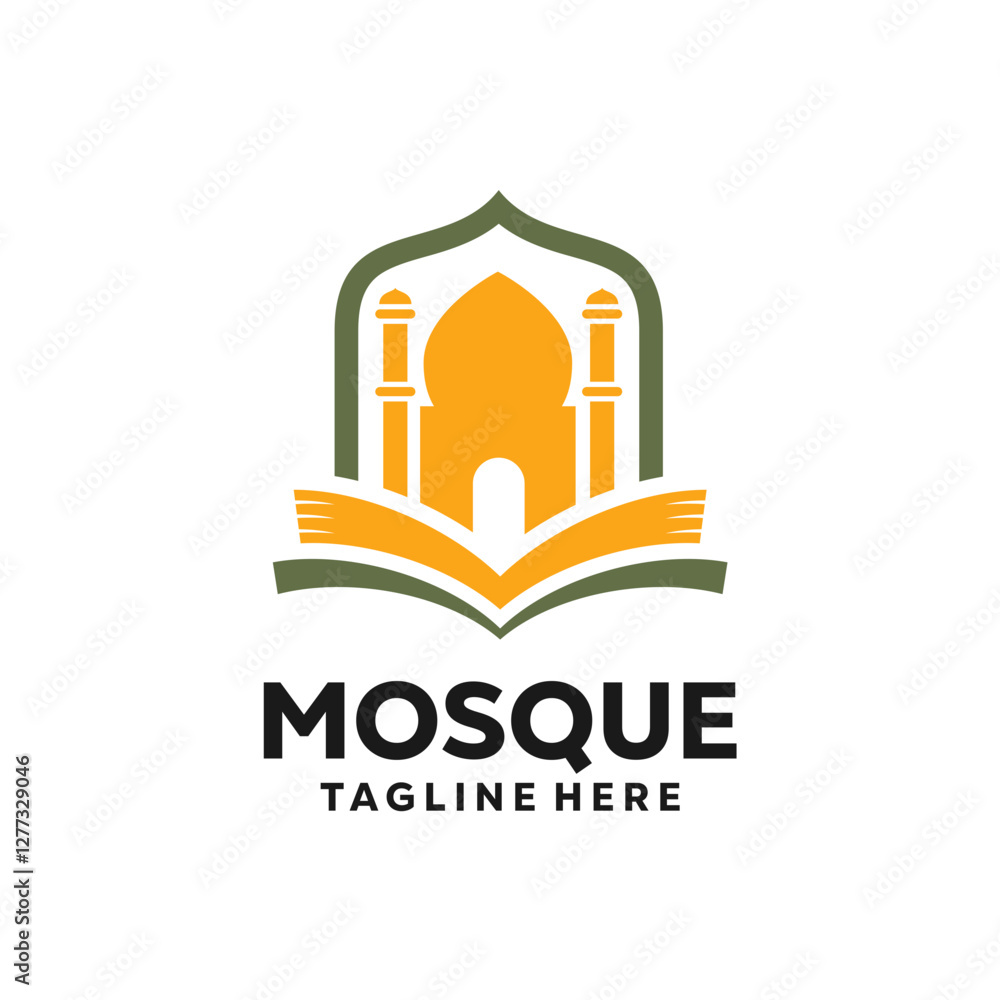 Fototapeta premium Islamic Mosque logo template