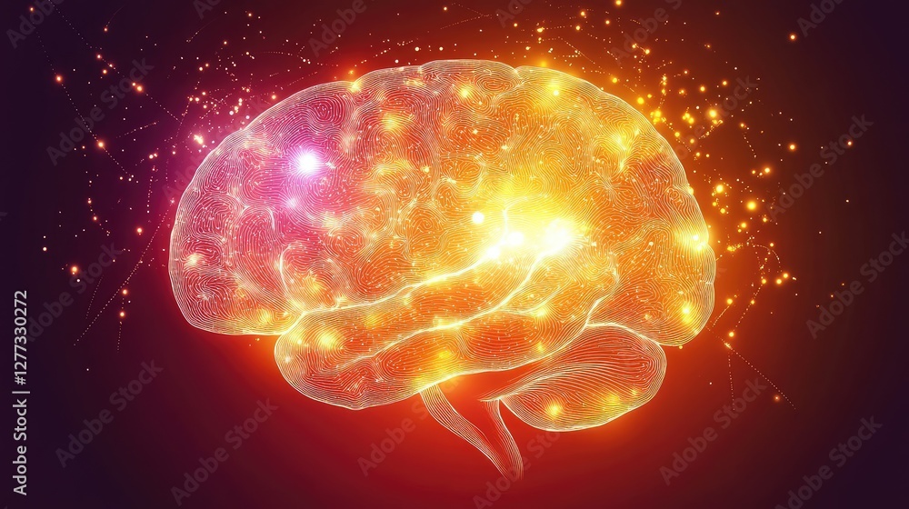 A human brain with glowing pathways, representing mental health advocacy. A human brain with glowing pathways, representing mental health advocacy.