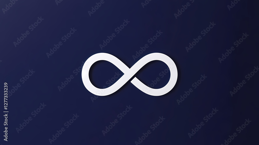 Fototapeta premium Infinite Symbol on Deep Blue Background