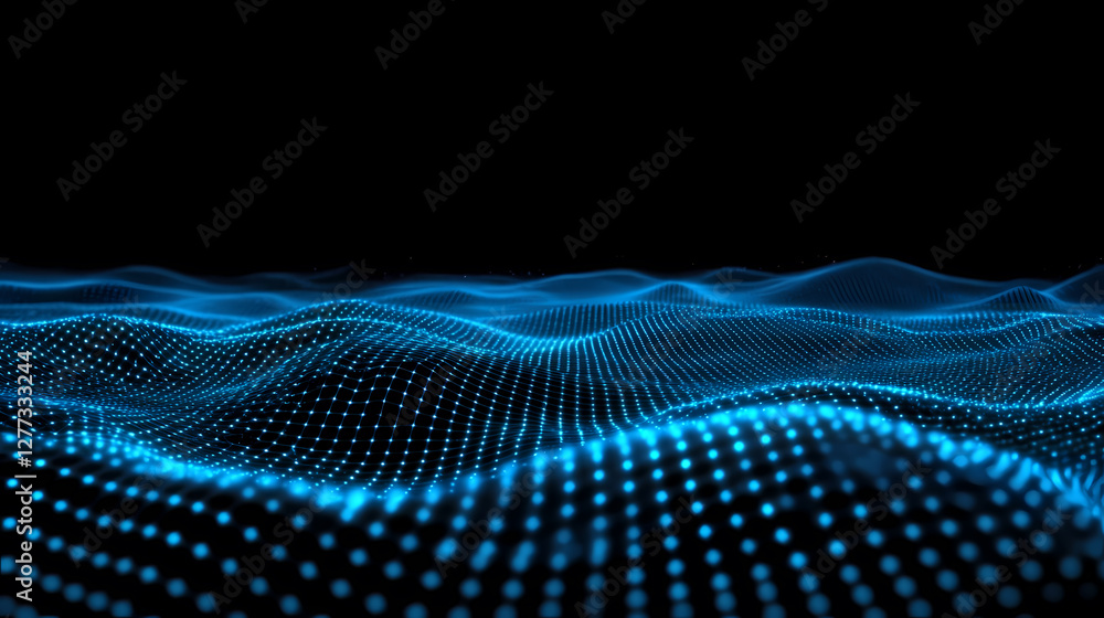 Abstract Blue Tech Art