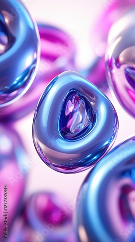 Vibrant Abstract Liquid Shapes in Motion