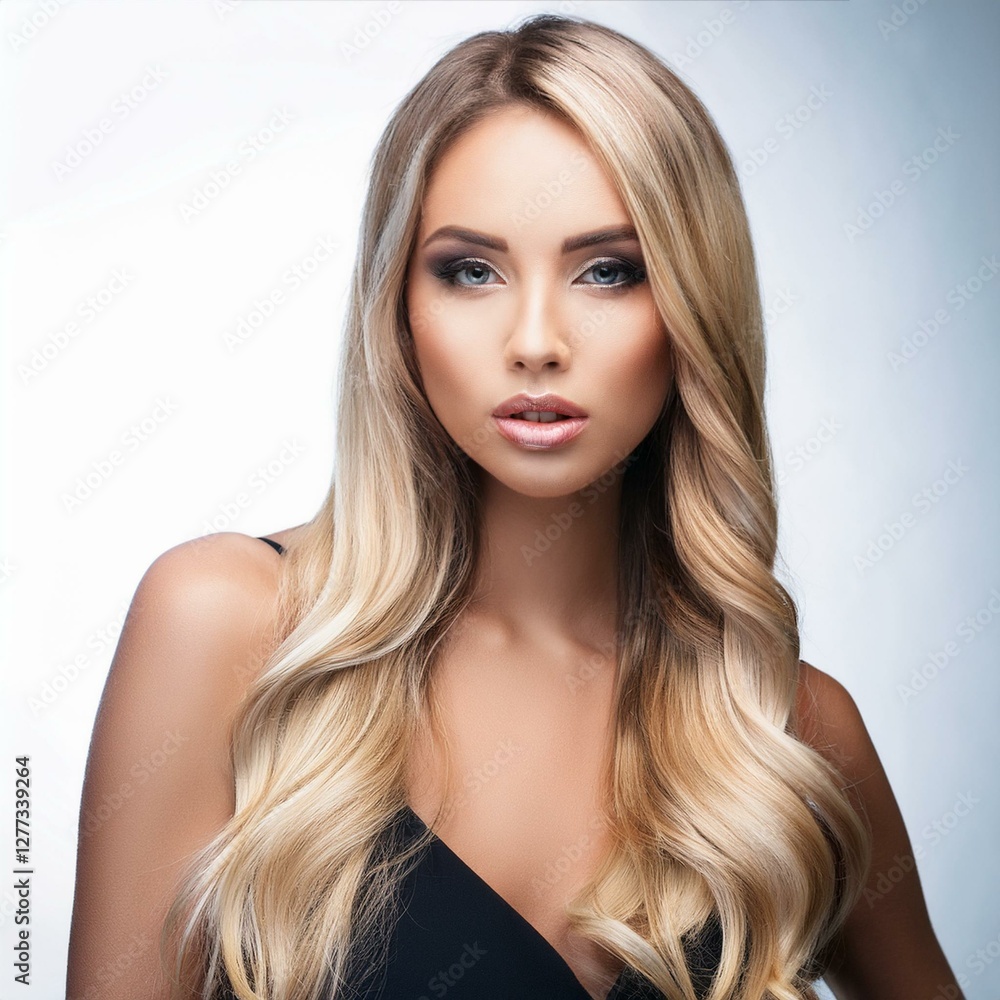 Fototapeta premium beautiful blond woman, AI generated