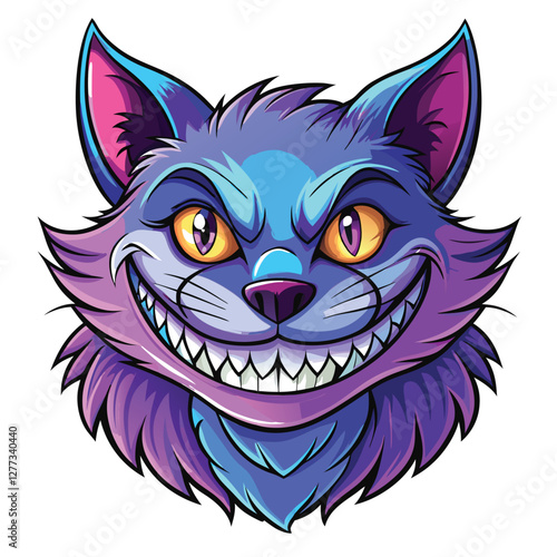 A whimsical Cheshire Cat-like fox, its grin wide, partially fading into invisibility, showcasing a playful, mischievous spirit against a blurred background.
