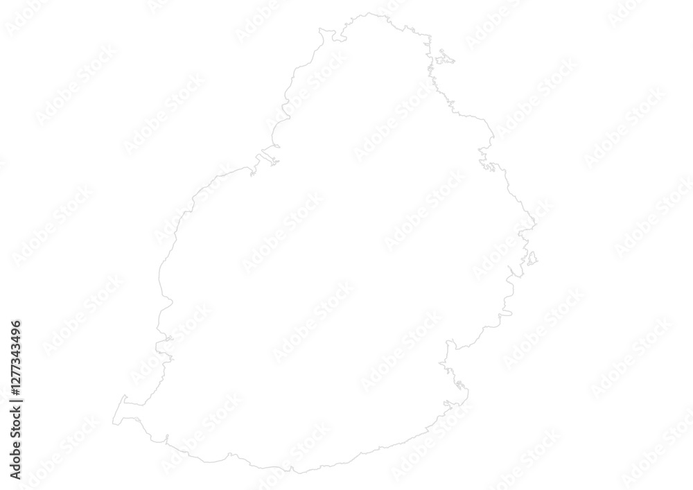 vector map of highway and buildings in the mauritis island black and white color vector map of highway and buildings in the mauritis island black and white color