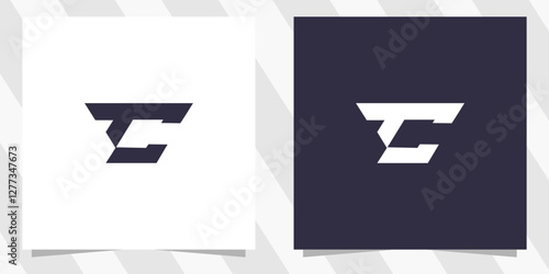 Fotografía letter tc ct logo design