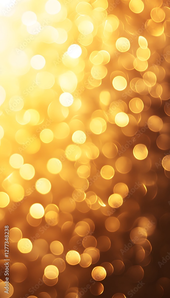 Obraz premium Shimmering golden bokeh creates an ethereal and dreamy background