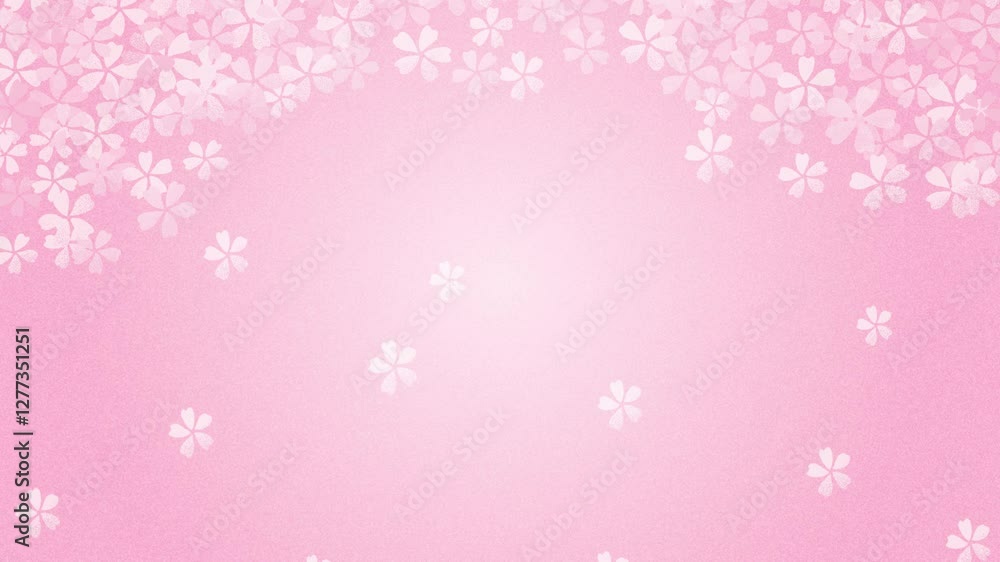 Spring vector background with falling pink cherry blossoms animation Spring vector background with falling pink cherry blossoms animation