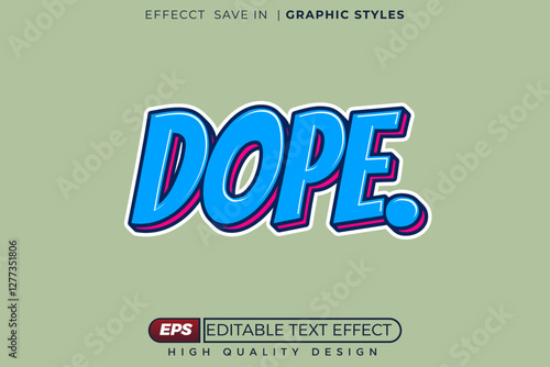 Editable 3d text effect dope