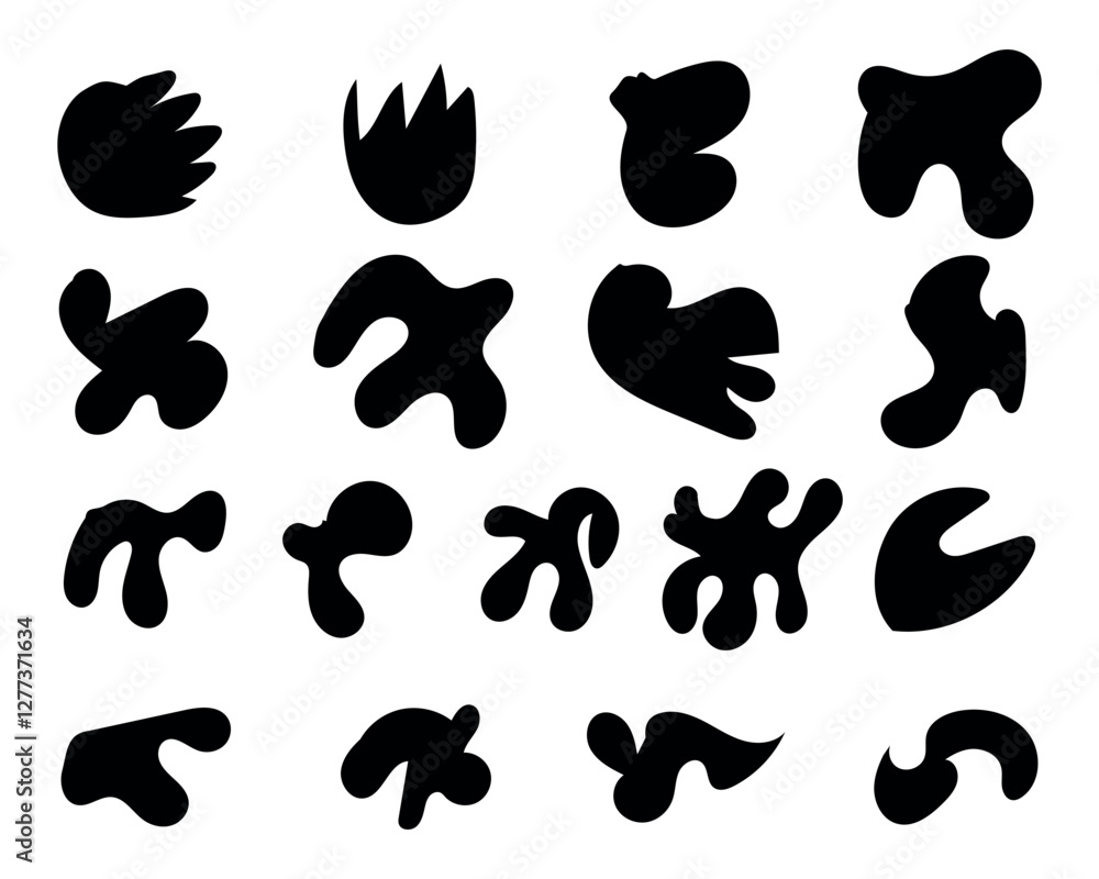rough brush stroke set black ink painting elements rough brush stroke set black ink painting elements