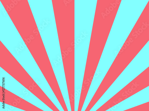 背景素材　サンバースト　集中線　放射線　レトロカラー　ベクターイラスト