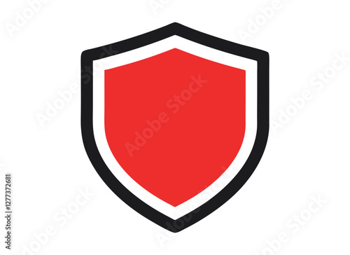 Free Download red shield emblem security badge vector illustration - GFXLoad