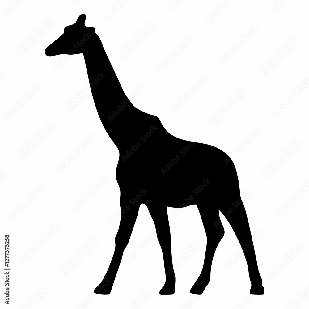 giraffe silhouette with long neck giraffe silhouette with long neck