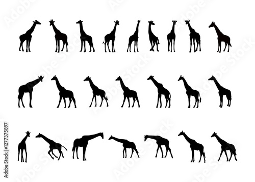 giraffe silhouette with long neck