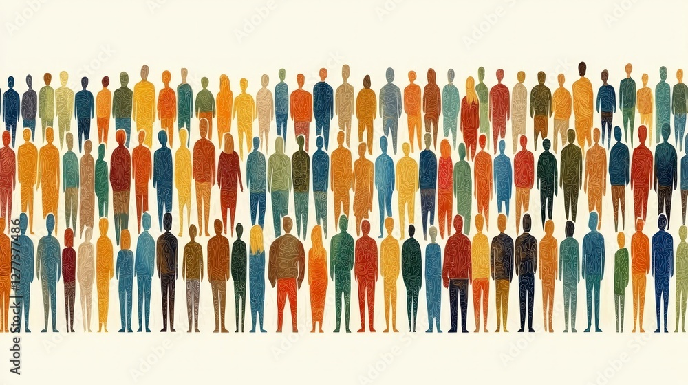 Diverse Crowd People Gathering Unity Community Social Group Human Figures Colorful I Diverse Crowd People Gathering Unity Community Social Group Human Figures Colorful I