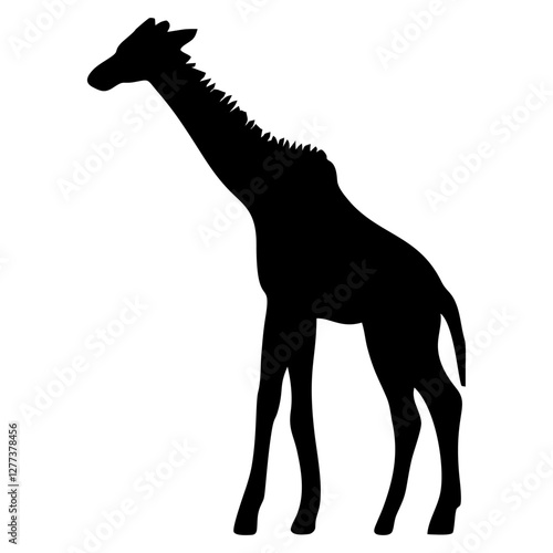 giraffe silhouette with long neck