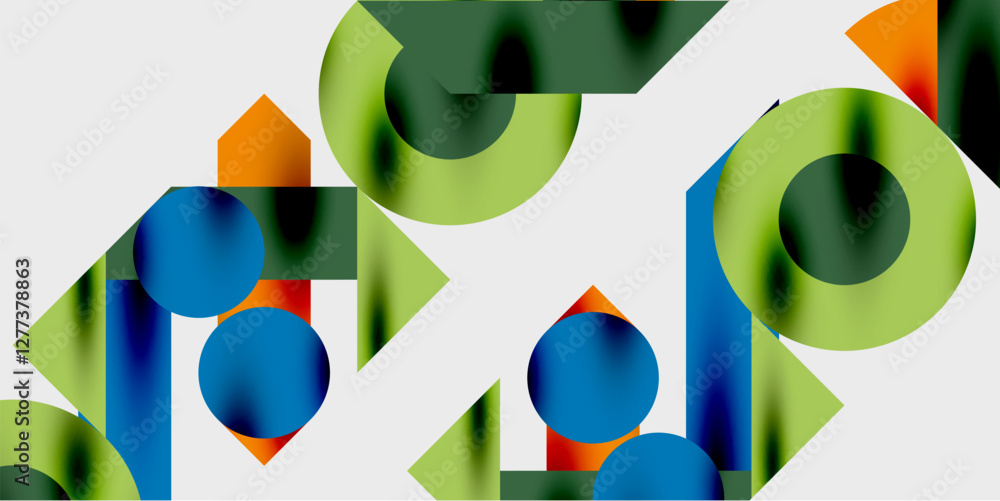 Modern abstract background featuring circles, lines, and triangles in a dynamic geometric composition. Perfect for stylish, tech, or creative-themed designs Modern abstract background featuring circles, lines, and triangles in a dynamic geometric composition. Perfect for stylish, tech, or creative-themed designs