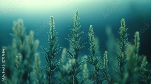 Rosemary plant photography in a natural setting.