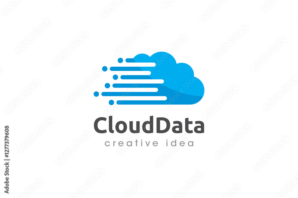 Creative Cloud Data Concept Logo Design Template Creative Cloud Data Concept Logo Design Template