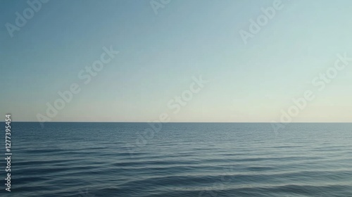 Obraz na płótnie Video generation of a clear ocean horizon with waves gently lapping at the shore. Featuring peace and natural beauty w salonie