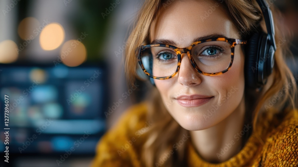 Cute girl immersed in strategy gaming late at night indoors Cute girl immersed in strategy gaming late at night indoors