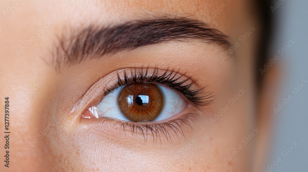 Obraz premium Captivating gaze of a beautiful animal with rich brown eyes and lovely lashes