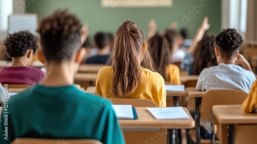 Engaged students learning in a vibrant classroom environment