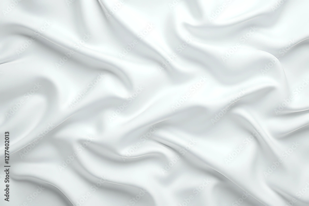 Fototapeta premium White cloth background abstract with soft waves.