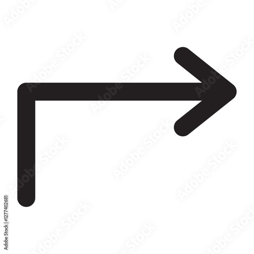 Arrow bent square icon