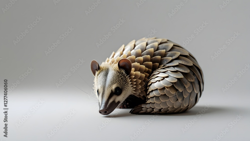Obraz premium pangolin on a white background