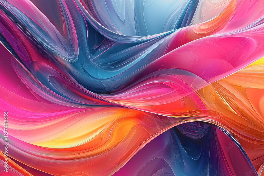 Fototapeta premium Colorful abstract art wallpaper with geometric shapes and vibrant patterns for digital backgrounds