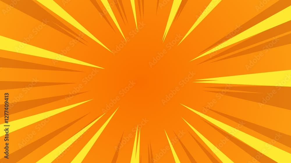 Orange speed line background animation with a comic-style effect and a retro Pop Art halftone background. Orange speed line background animation with a comic-style effect and a retro Pop Art halftone background.