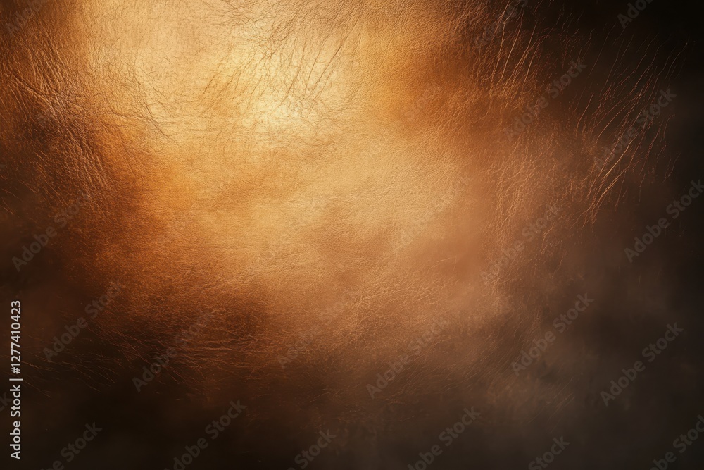 Fototapeta premium Sophisticated Espresso-Brown Background with Subtle Leather-Like Texture, Softly Lit by Blurred Golden Glow for Warmth and Richness