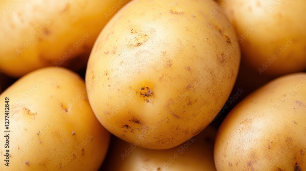 Harvesting fresh organic yellow potatoes from the rich soil Harvesting fresh organic yellow potatoes from the rich soil