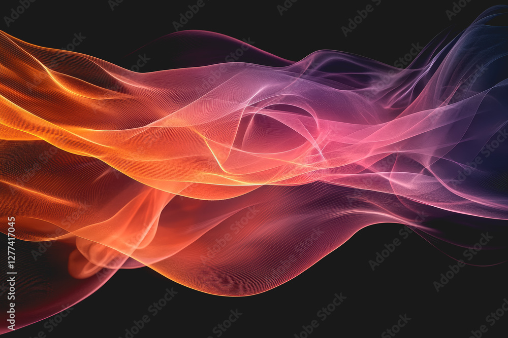 Colorful abstract design featuring vibrant shapes and patterns against a solid black background Colorful abstract design featuring vibrant shapes and patterns against a solid black background
