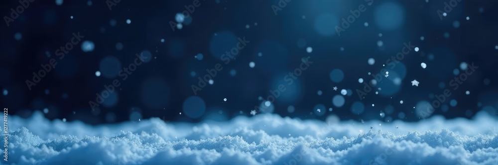 Snowflakes fall slowly and gently on a dark background with subtle snowdrifts, snowflakes, snowy, winter Snowflakes fall slowly and gently on a dark background with subtle snowdrifts, snowflakes, snowy, winter