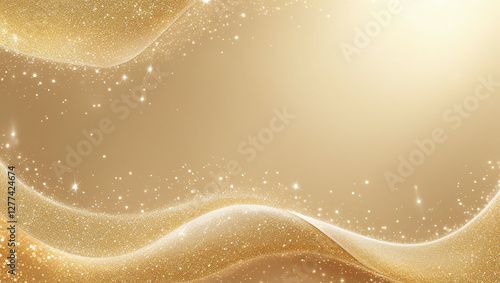 Warm gold shimmer fading into creamy white