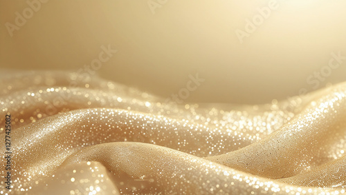 Soft shimmering gold gradient with glitter