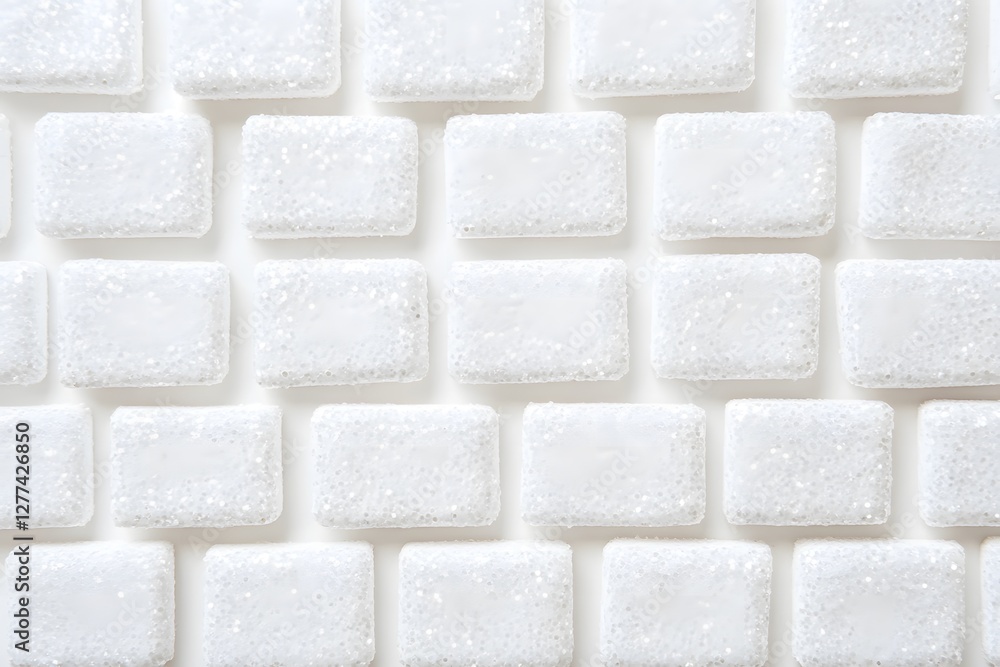 Grid of Small White Rectangular Objects Grid of Small White Rectangular Objects