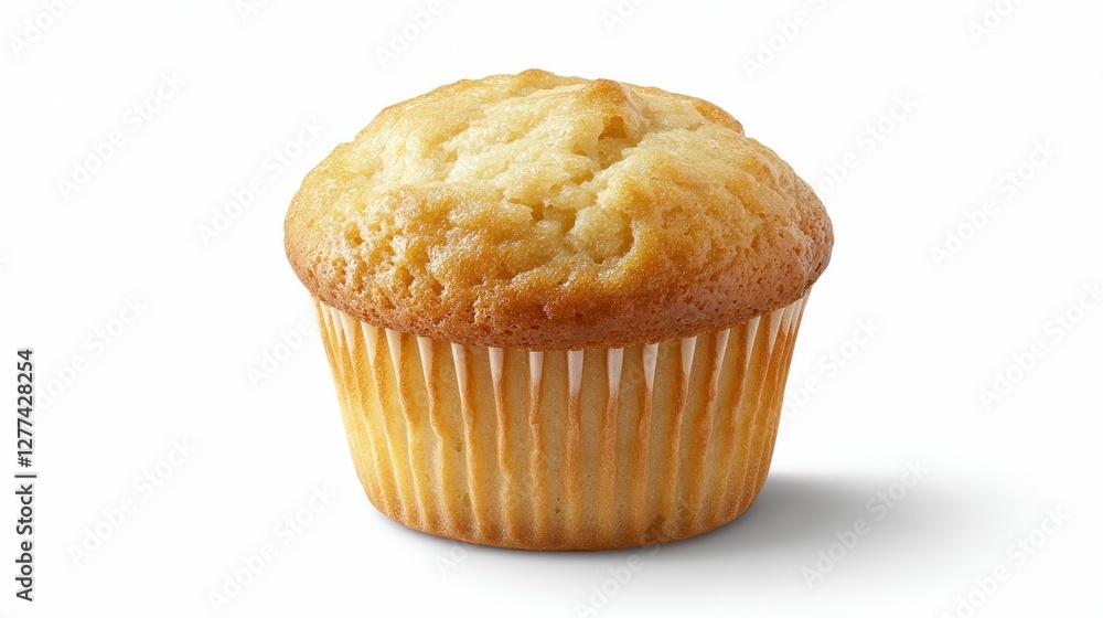A Delicious Golden-Brown Muffin, Perfectly Baked A Delicious Golden-Brown Muffin, Perfectly Baked