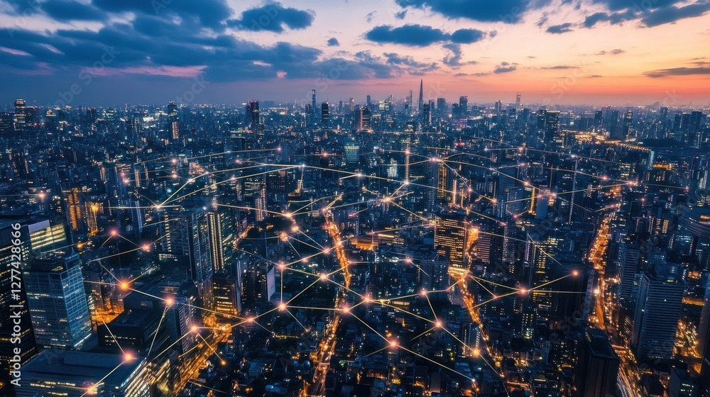 Fototapeta premium sunset in the field