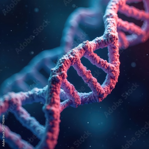 Microscopic view of DNA strands & genetic sequencing , medical, genetic testing